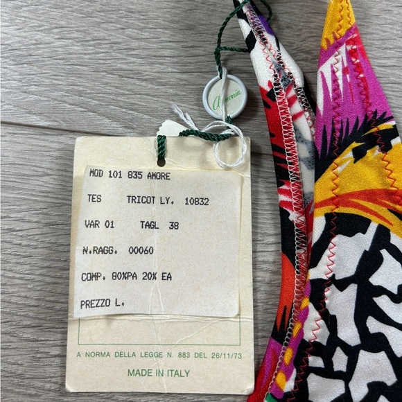 Armonia Vintage Print One Piece Swimsuit Deadstock - Picture 5 of 13